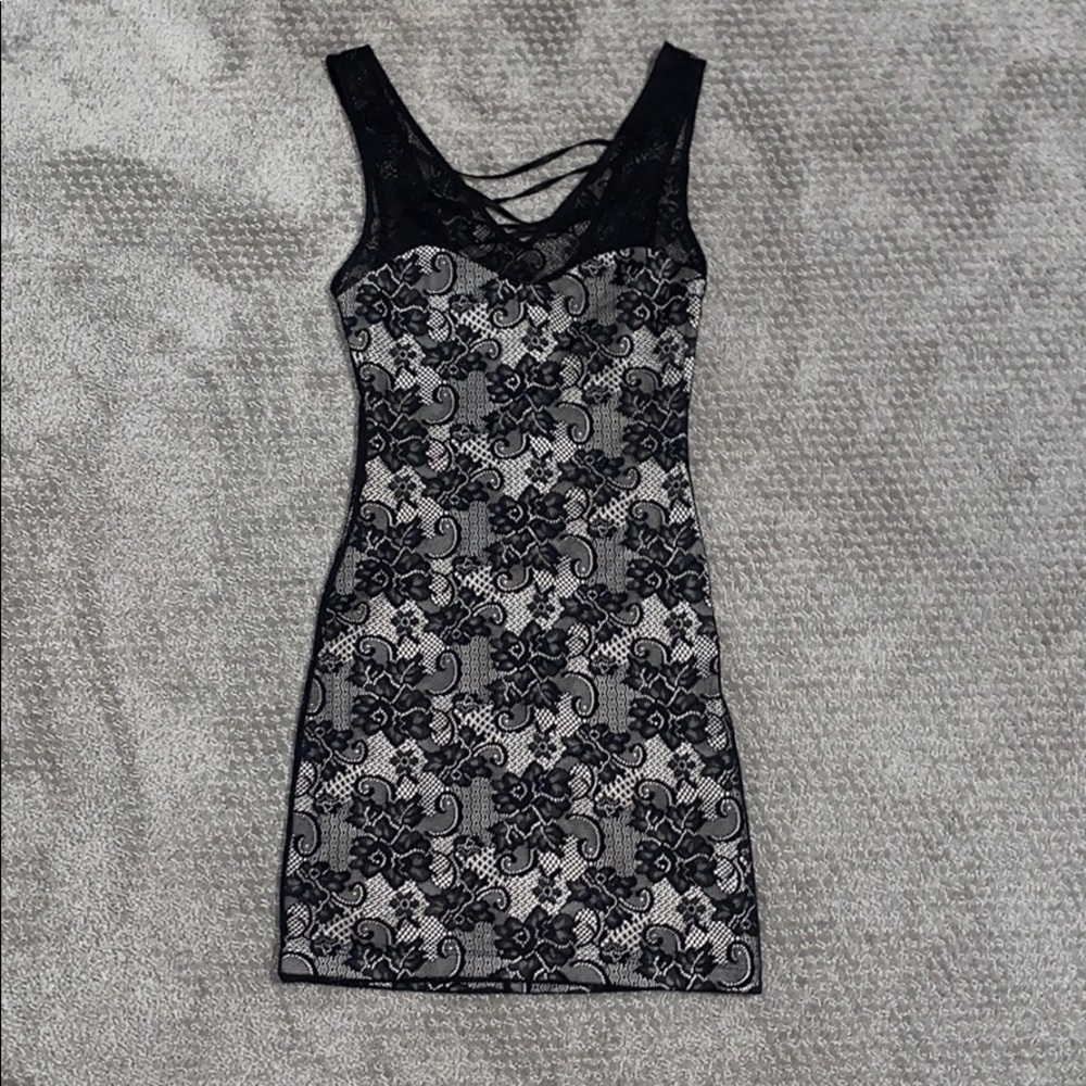 Amazing lace dress. This is from the brand bebe.